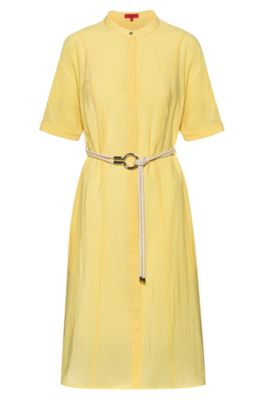 hugo boss yellow dress