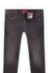 Slim-fit jeans in dark-grey lasered stretch denim, Anthracite