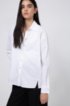 Oversized-fit blouse in stretch-cotton poplin, White