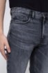 Tapered-fit jeans in Italian rigid denim, Anthracite