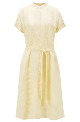 hugo boss yellow dress