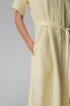 Shirt dress in a striped cotton-linen blend, Yellow