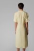 Shirt dress in a striped cotton-linen blend, Yellow