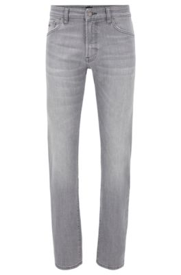 Regular-fit jeans in grey super-stretch 