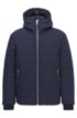 Reversible jacket in water-repellent mixed fabrics, Dark Blue