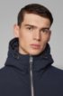 Reversible jacket in water-repellent mixed fabrics, Dark Blue