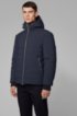 Reversible jacket in water-repellent mixed fabrics, Dark Blue