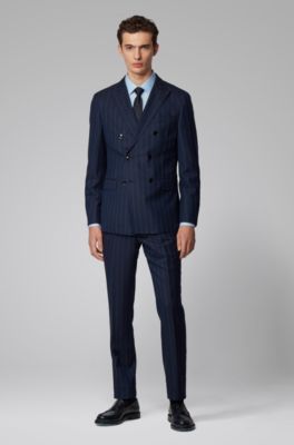 hugo boss striped suit