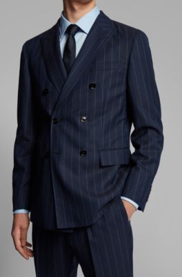 hugo boss striped suit