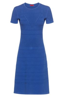 HUGO - Super-stretch knitted dress with 