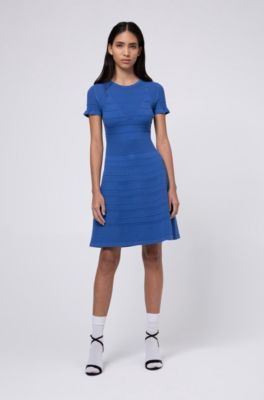 HUGO - Super-stretch knitted dress with 