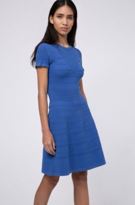 HUGO - Super-stretch knitted dress with 