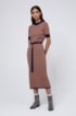 Slim-fit knitted dress with all-over pattern, Patterned