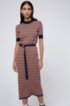 Slim-fit knitted dress with all-over pattern, Patterned