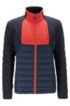 Water-repellent down jacket with contrast panels, Dark Blue
