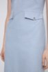 Short-sleeved dress in a patterned stretch-cotton blend, Light Blue