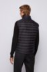 Packable down gilet in water-repellent fabric, Black