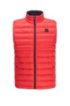 Packable down gilet in water-repellent fabric, Red