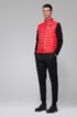 Packable down gilet in water-repellent fabric, Red