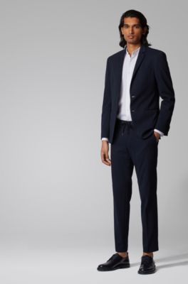 Slim-fit trousers with a drawcord waist