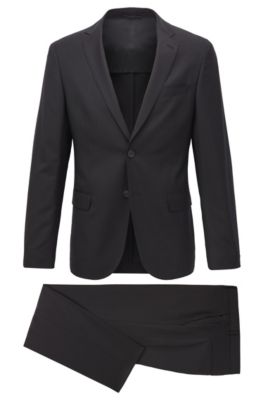 BOSS - Micro-patterned slim-fit suit in 