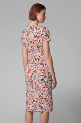 floral print jersey dress