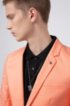 Extra-slim-fit stretch-cotton jacket with lapel pin, Light Orange