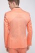 Extra-slim-fit stretch-cotton jacket with lapel pin, Light Orange