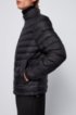 Packable down jacket in lightweight water-repellent fabric, Black