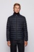 Packable down jacket in lightweight water-repellent fabric, Dark Blue
