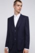 Extra-slim-fit three-piece suit in patterned wool, Dark Blue