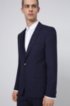 Extra-slim-fit three-piece suit in patterned wool, Dark Blue