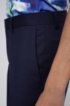 Slim-fit trousers in micro-patterned virgin wool, Dark Blue