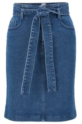 hugo boss denim skirt