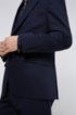 Regular-fit suit in stretch-cotton satin, Dark Blue