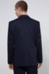 Regular-fit suit in stretch-cotton satin, Dark Blue
