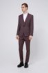 Extra-slim-fit three-piece suit in virgin wool, Pink