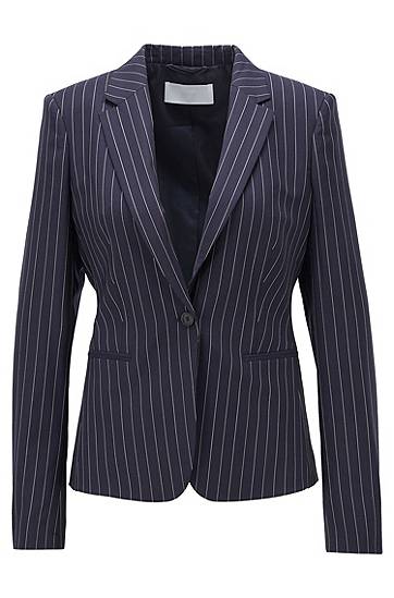 HUGO BOSS Pinstripe regular-fit jacket in traceable wool with stretch