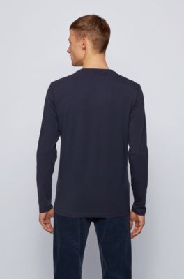 hugo boss men's long sleeve t shirt
