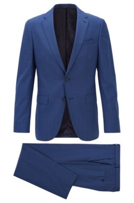 Slim-fit suit in traceable virgin wool