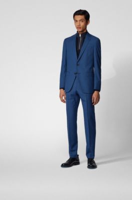 Slim-fit suit in traceable virgin wool