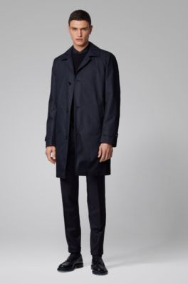 Regular-fit coat with removable padded 