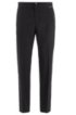 Slim-fit cropped trousers in stretch fabric, Black