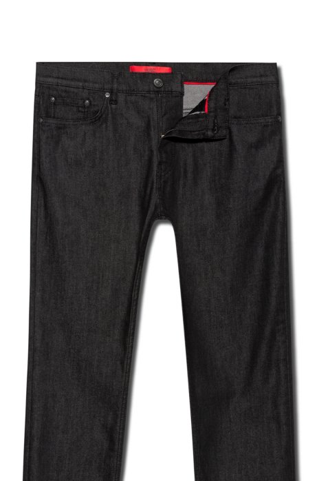 Washed black denim jeans