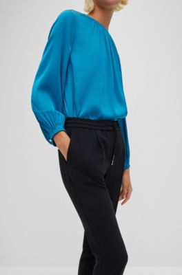 Armani Jeans Kraagloze sweater donkerblauw casual uitstraling Mode Sweaters Kraagloze sweaters 