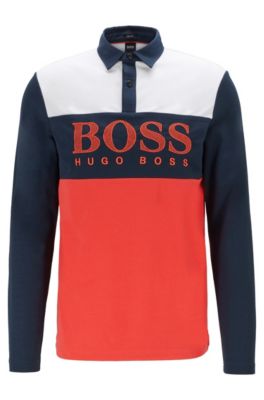 long sleeve hugo boss polo shirt