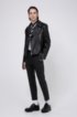 Slim-fit biker jacket in heavyweight nappa leather, Black