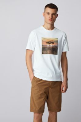 boss print t shirt