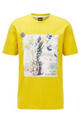 yellow hugo boss t shirt