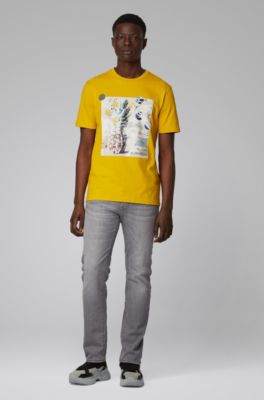 hugo boss yellow t shirt